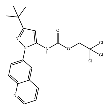 Carbamic acid, N-[3-(1,1-dimethylethyl)-1-(6-quinolinyl)-1H-pyrazol-5-yl]-, 2,2,2-trichloroethyl ester