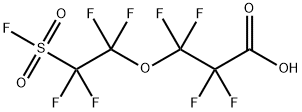 2,2,3,3-Tetrafluoro-3-[1,1,2,2-tetrafluoro-2-(fluorosulphonyl)ethoxy]propanoic acid Struktur