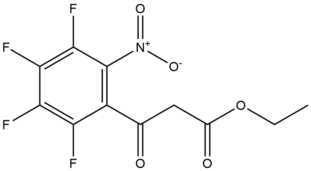Benzenepropanoic acid, 2,3,4,5-tetrafluoro-6-nitro-β-oxo-, ethyl ester Structure