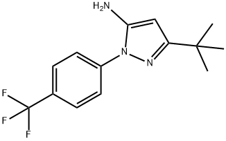 3-tert-Butyl-1-(4-trifluoromethylphenyl)-1H-pyrazol-5-amine Struktur