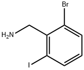 Benzenemethanamine, 2-bromo-6-iodo- Struktur