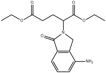 Pentanedioic acid, 2-(4-amino-1,3-dihydro-1-oxo-2H-isoindol-2-yl)-, 1,5-diethyl ester, 1063995-41-4, 结构式