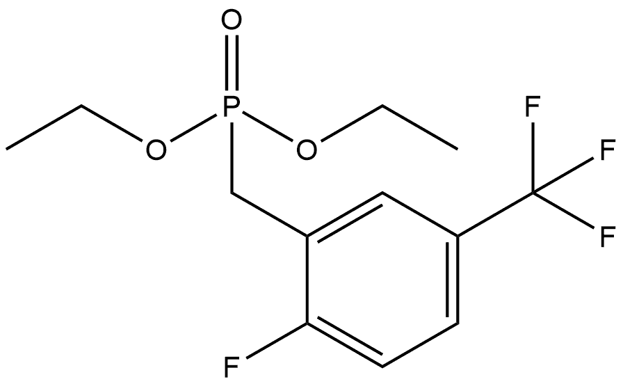 Diethyl P-[[2-fluoro-5-(trifluoromethyl)phenyl]methyl]phosphonate Structure