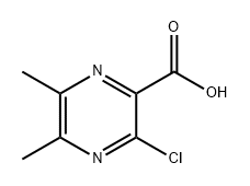 2-Pyrazinecarboxylic acid, 3-chloro-5,6-dimethyl- Struktur