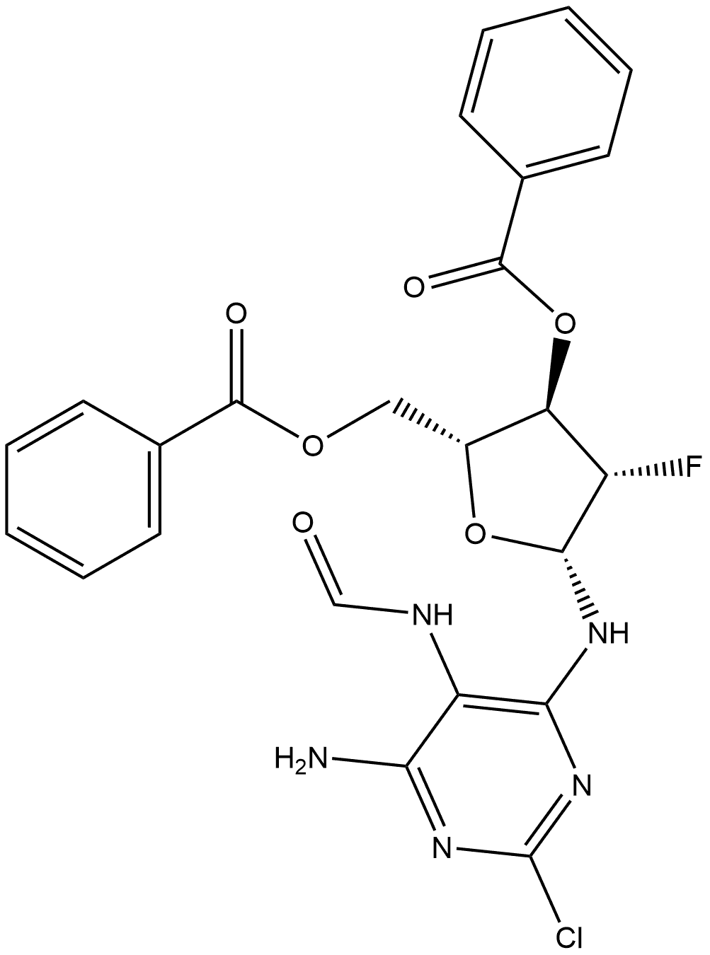 N-[4-Amino-2-chloro-6-[(3,5-di-O-benzoyl-2-deoxy-2-fluoro-β-D-arabinofuranosyl)amino]-5-pyrimidinyl]-formamide|N-[4-AMINO-2-CHLORO-6-[(3,5-DI-O-BENZOYL-2-DEOXY-2-FLUORO-Β-D-ARABINOFURANOSYL)AMINO]-5-PYRIMIDINYL]-FORMAMIDE