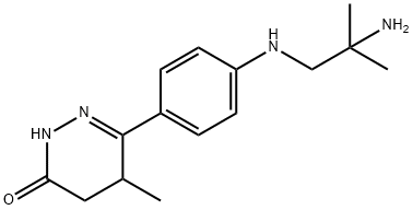 3(2H)-Pyridazinone, 6-[4-[(2-amino-2-methylpropyl)amino]phenyl]-4,5-dihydro-5-methyl- Structure