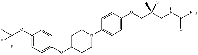 Urea, N-[(2R)-2-hydroxy-2-methyl-3-[4-[4-[4-(trifluoromethoxy)phenoxy]-1-piperidinyl]phenoxy]propyl]-|德拉马尼杂质3