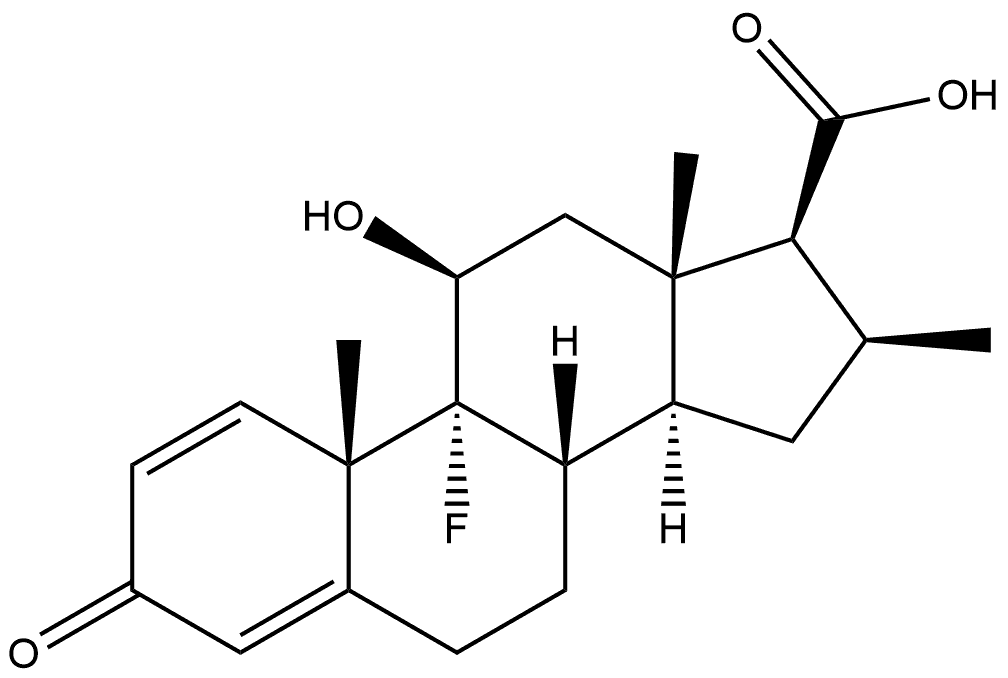 Androsta-1,4-diene-17-carboxylic acid, 9-fluoro-11-hydroxy-16-methyl-3-oxo-, (11β,16β,17β)-|倍他米松杂质 24