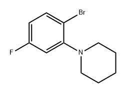 Piperidine, 1-(2-bromo-5-fluorophenyl)- Struktur