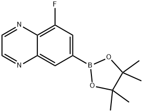 Quinoxaline, 5-fluoro-7-(4,4,5,5-tetramethyl-1,3,2-dioxaborolan-2-yl)- Struktur