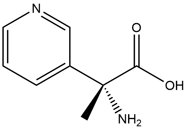 3-Pyridineacetic acid, α-amino-α-methyl-, (αR)- Structure