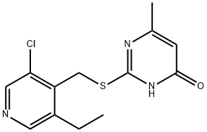 4(3H)-Pyrimidinone, 2-[[(3-chloro-5-ethyl-4-pyridinyl)methyl]thio]-6-methyl-|
