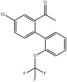1-(4-Chloro-2'-(trifluoromethoxy)biphenyl-2-yl)-ethanone Structure