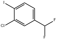 Benzene, 2-chloro-4-(difluoromethyl)-1-iodo- Structure