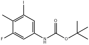 3-Fluoro-5-iodo-4-methylaniline, N-BOC protected Struktur