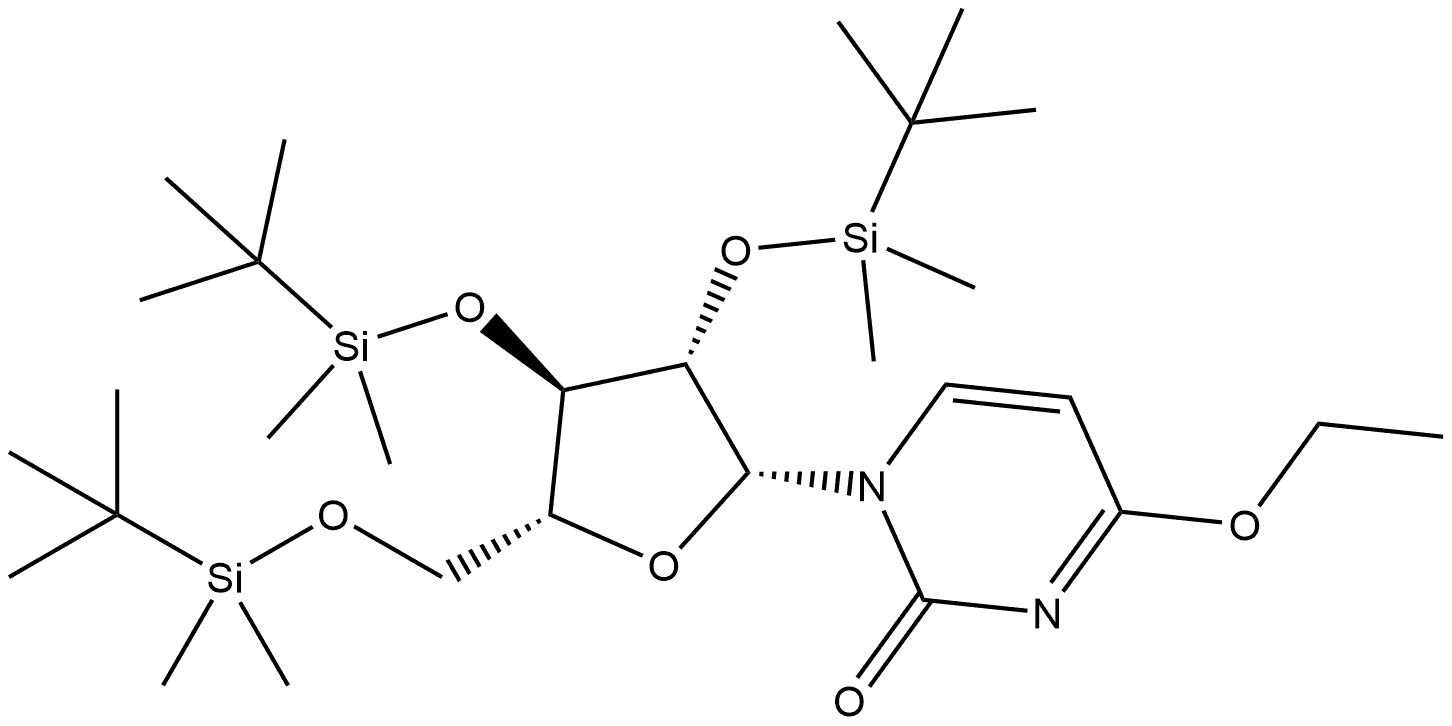 2(1H)-Pyrimidinone, 4-ethoxy-1-[2,3,5-tris-O-[(1,1-dimethylethyl)dimethylsilyl]-β-D-arabinofuranosyl]-