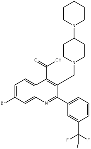 3-([1,4''-Bipiperidin]-1''-ylmethyl)-7-bromo-2-(3-(trifluoromethyl)phenyl)quinoline-4-carboxylic acid