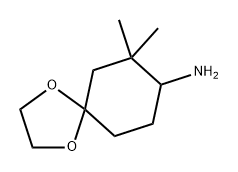 1,4-Dioxaspiro[4.5]decan-8-amine, 7,7-dimethyl- Struktur