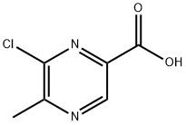 2-Pyrazinecarboxylic acid, 6-chloro-5-methyl- Struktur