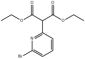 Propanedioic acid, 2-(6-bromo-2-pyridinyl)-, 1,3-diethyl ester Struktur