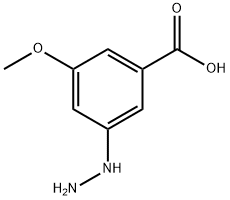 3-Hydrazinyl-5-methoxybenzoic acid Struktur