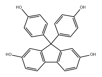 9H-Fluorene-2,7-diol, 9,9-bis(4-hydroxyphenyl)- Struktur