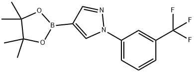 1H-Pyrazole, 4-(4,4,5,5-tetramethyl-1,3,2-dioxaborolan-2-yl)-1-[3-(trifluoromethyl)phenyl]- Struktur