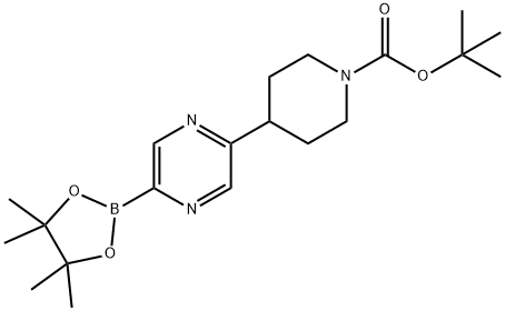 5-(N-Boc-piperidin-4-yl)pyrazine-2-boronic acid pinacol ester Struktur
