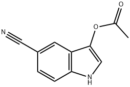 1H-Indole-5-carbonitrile, 3-(acetyloxy)- Structure