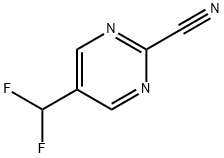 2-Pyrimidinecarbonitrile, 5-(difluoromethyl)- Struktur