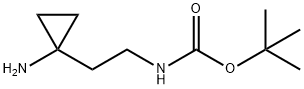Carbamic acid, N-[2-(1-aminocyclopropyl)ethyl]-, 1,1-dimethylethyl ester Struktur