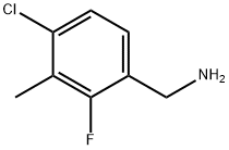 Benzenemethanamine, 4-chloro-2-fluoro-3-methyl- Struktur