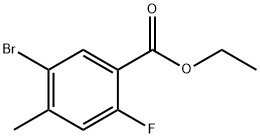 Benzoic acid, 5-bromo-2-fluoro-4-methyl-, ethyl ester Struktur