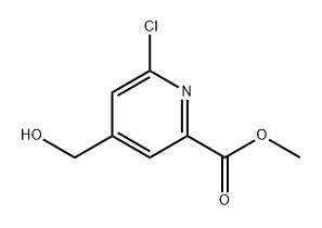 2-Pyridinecarboxylic acid, 6-chloro-4-(hydroxymethyl)-, methyl ester Struktur