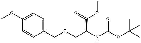 L-Serine, N-[(1,1-dimethylethoxy)carbonyl]-O-[(4-methoxyphenyl)methyl]-, methyl ester Struktur