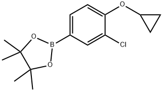 1,3,2-Dioxaborolane, 2-[3-chloro-4-(cyclopropyloxy)phenyl]-4,4,5,5-tetramethyl- Struktur