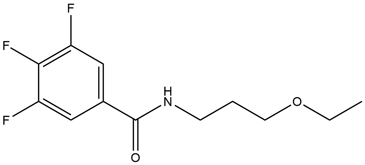 N-(3-Ethoxypropyl)-3,4,5-trifluorobenzamide 结构式