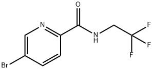 5-溴-N-(2,2,2-三氟乙基)吡啶-2-甲酰胺 结构式