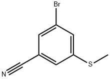 BENZONITRILE, 3-BROMO-5-(METHYLTHIO)-, 1595930-26-9, 结构式