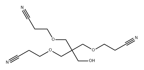 Propanenitrile, 3,3'-[[2-[(2-cyanoethoxy)methyl]-2-(hydroxymethyl)-1,3-propanediyl]bis(oxy)]bis- 结构式