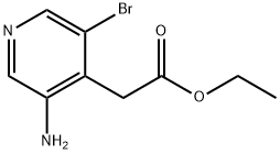 4-Pyridineacetic acid, 3-amino-5-bromo-, ethyl ester Struktur