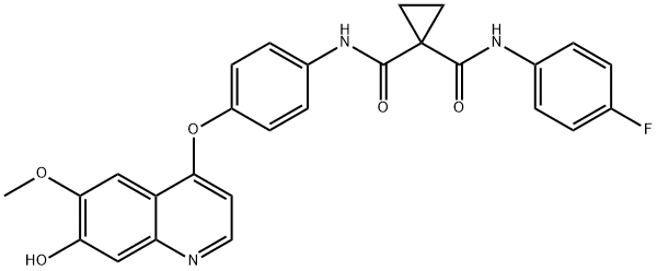 1,1-Cyclopropanedicarboxamide, N-(4-fluorophenyl)-N'-[4-[(7-hydroxy-6-methoxy-4-quinolinyl)oxy]phenyl]-|卡博替尼杂质06