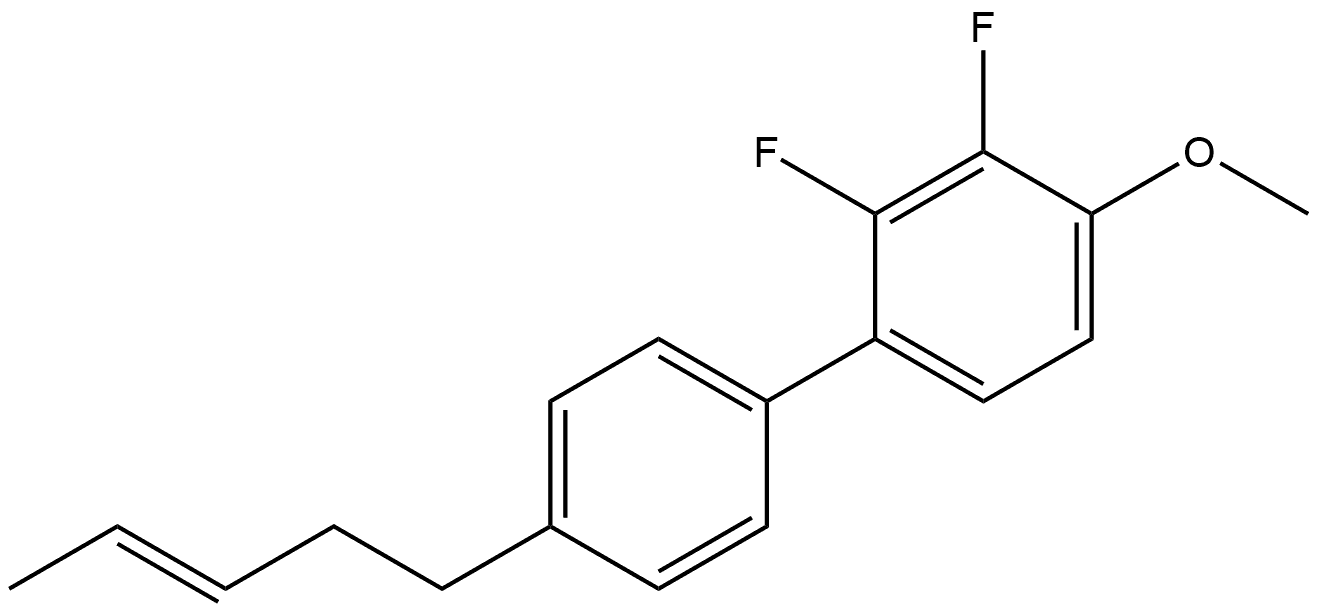 2,3-Difluoro-4-methoxy-4′-(3E)-3-penten-1-yl-1,1′-biphenyl 结构式