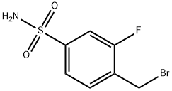 Benzenesulfonamide, 4-(bromomethyl)-3-fluoro- Structure