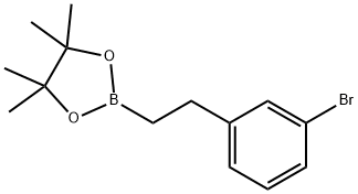 1,3,2-Dioxaborolane, 2-[2-(3-bromophenyl)ethyl]-4,4,5,5-tetramethyl- Struktur