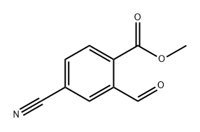 Benzoic acid, 4-cyano-2-formyl-, methyl ester Struktur