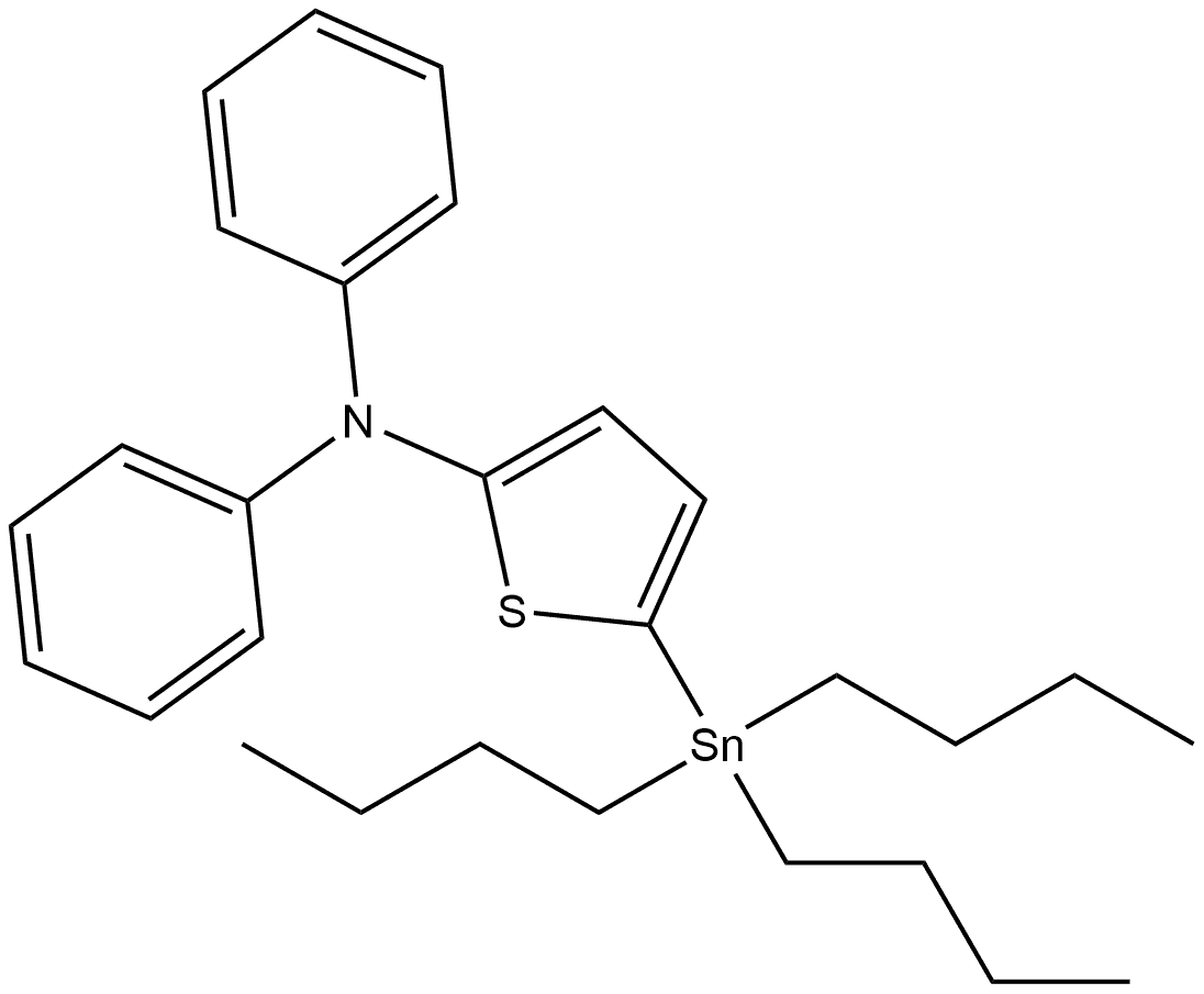 2-Thiophenamine, N,N-diphenyl-5-(tributylstannyl)- Struktur