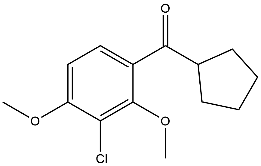 (3-Chloro-2,4-dimethoxyphenyl)cyclopentylmethanone Structure