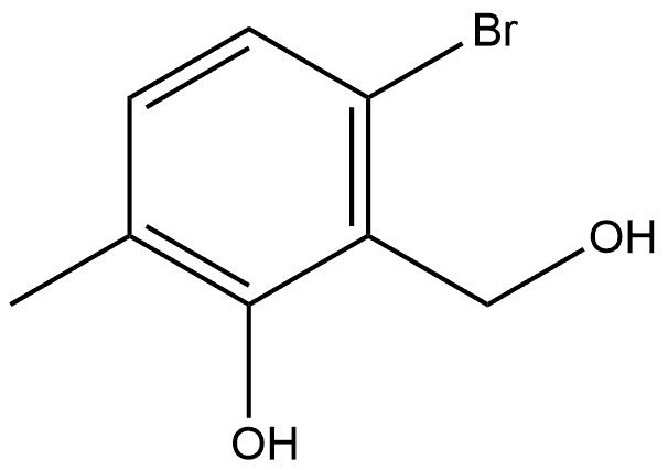 6-Bromo-2-hydroxy-3-methylbenzenemethanol 结构式
