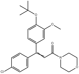2-Propen-1-one, 3-(4-chlorophenyl)-3-[4-(1,1-dimethylethoxy)-3-methoxyphenyl]-1-(4-morpholinyl)-|